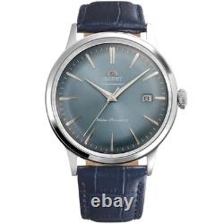 Montre automatique homme Orient RA-AC0030L30B cuir bambou 40,5 mm cadran bleu
