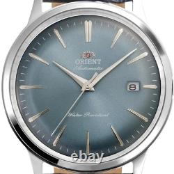 Montre automatique homme Orient RA-AC0030L30B cuir bambou 40,5 mm cadran bleu