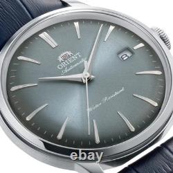 Montre automatique homme Orient RA-AC0030L30B cuir bambou 40,5 mm cadran bleu