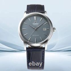Montre automatique homme Orient contemporaine RA-AC0F14L30B cadran bleu cuir 50M