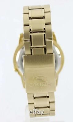 Montre automatique homme Seiko 5 Classic SNKE56K1 cadran doré ton or PVD acie