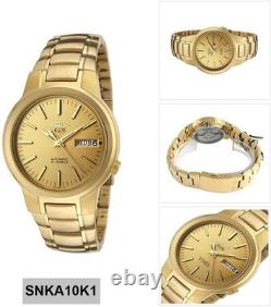 Montre automatique homme Seiko 5 SNKA10K1 cadran date doré PVD acier inoxydab
