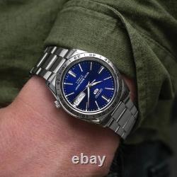 Montre automatique homme Seiko 5 SNKD99K1 cadran bleu date acier inoxydable a