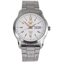 Montre automatique homme Seiko 5 SNKP15K1 cadran blanc acier inoxydable argen