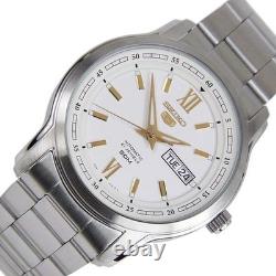 Montre automatique homme Seiko 5 SNKP15K1 cadran blanc acier inoxydable argen
