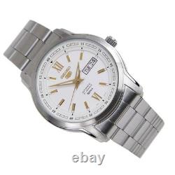 Montre automatique homme Seiko 5 SNKP15K1 cadran blanc acier inoxydable argen