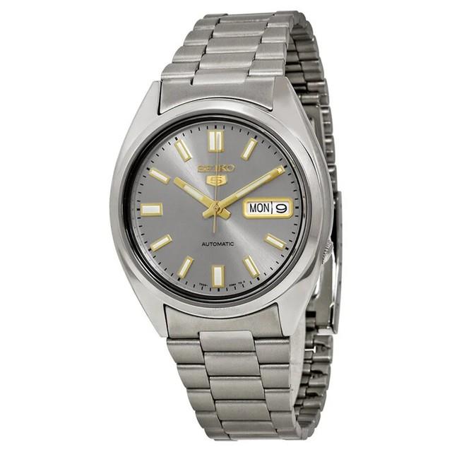 Montre Automatique Homme Seiko 5 Snxs75k1 Cadran Gris Argent&eacute; Acier