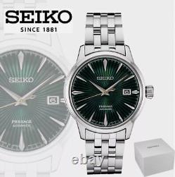 Montre automatique homme Seiko Presage Mockingbird cadran vert SRPE15 avec