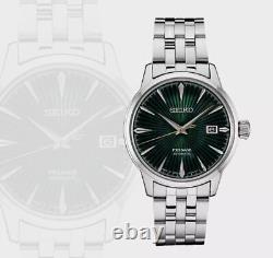 Montre automatique homme Seiko Presage Mockingbird cadran vert SRPE15 avec