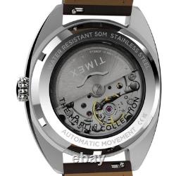 Montre automatique homme Timex TW2Y65200 Marlin Draper bracelet cuir argenté 50M