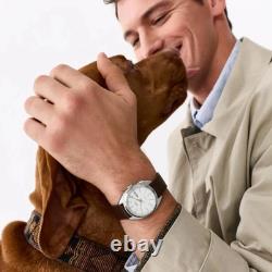 Montre automatique homme Timex TW2Y65200 Marlin Draper bracelet cuir argenté 50M