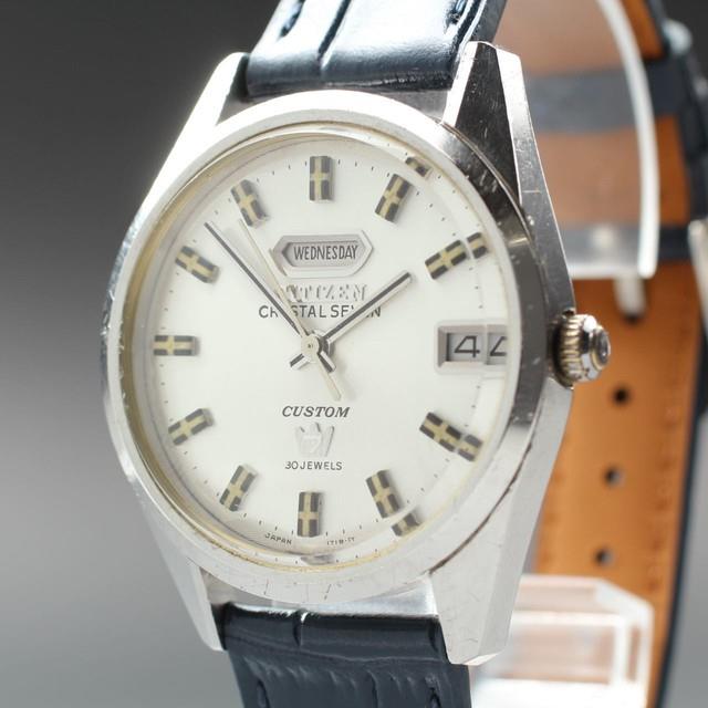 Montre Automatique Homme Vintage 1968 Citizen Crystal Seven Acss 2924-y Day