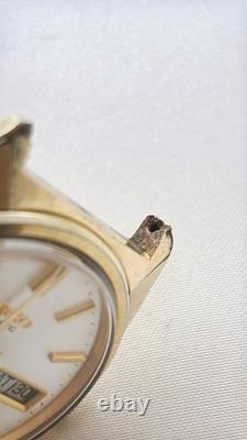 Montre automatique homme vintage SEIKO Lord Matic 5606-7000 Gold Day Date