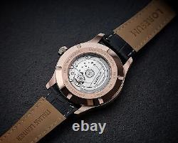 Montre automatique phase de lune LORESUM LS03 plaqué or