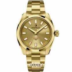 Montre automatique pour homme Cestrian Master Series V3 cadran doré plaqué or
