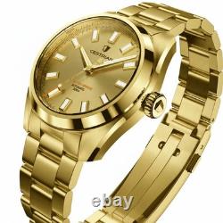 Montre automatique pour homme Cestrian Master Series V3 cadran doré plaqué or
