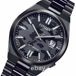 Montre automatique pour homme Citizen cadran noir camouflage verre saphir