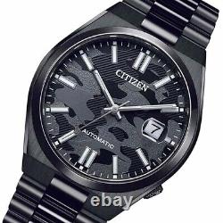 Montre automatique pour homme Citizen cadran noir camouflage verre saphir NJ0