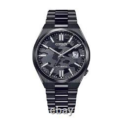 Montre automatique pour homme Citizen cadran noir camouflage verre saphir NJ0