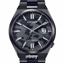 Montre automatique pour homme Citizen cadran noir camouflage verre saphir NJ0