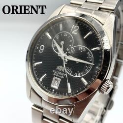Montre automatique pour homme Orient Chronograph Day Date cadran noir montre