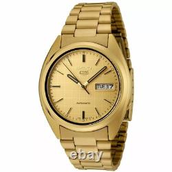Montre-bracelet automatique pour homme Seiko 5 SNXL72K1 cadran doré en acier