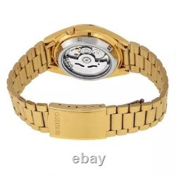 Montre-bracelet automatique pour homme Seiko 5 SNXL72K1 cadran doré en acier