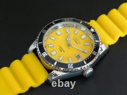 Montre-bracelet pour homme Vintage Citizen automatique cadran jaune 36 mm