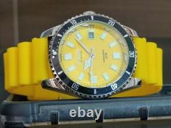 Montre-bracelet pour homme Vintage Citizen automatique cadran jaune 36 mm