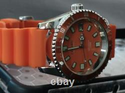 Montre-bracelet pour homme Vintage Citizen automatique cadran orange 36 mm