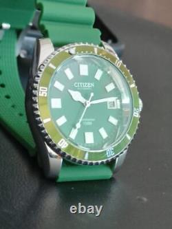 Montre-bracelet pour homme Vintage Citizen automatique cadran vert 36 mm 21