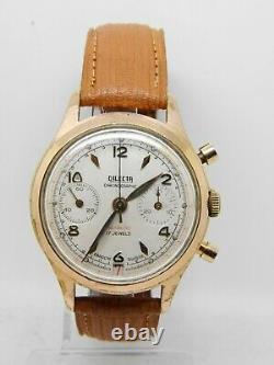 Montre chronographe DILECTA mouvement LANDERON 82, vintage chrono 1950
