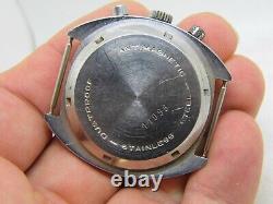 Montre chronographe EVIANA cadran panda Valjoux 7734 vers 1970, vintage