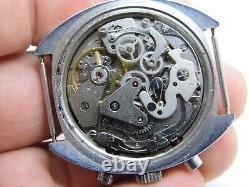 Montre chronographe EVIANA cadran panda Valjoux 7734 vers 1970, vintage