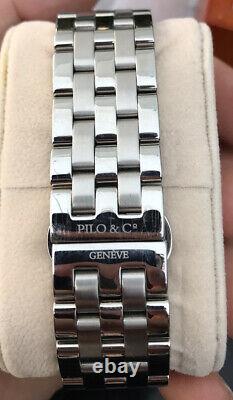 Montre chronographe automatique automatic Pilo watch Swiss Suisse acier Limited