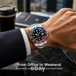 Montre de Luxe PAGANI DESIGN Mécanique en Acier Inoxydable Haut de Gamme GMT