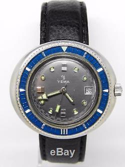 Montre de plongée automatique yema wristmaster ref 46029 vintage 1970