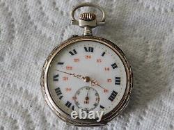 Montre gousset argent et or 18 k de smoking poids 61.3 G fonctionne TB +-1890 Montre gousset argent et or 18 k de smoking poids 61.3 G fonctionne TB +-1890