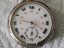 Montre gousset argent et or 18 k de smoking poids 61.3 G fonctionne TB +-1890 Montre gousset argent et or 18 k de smoking poids 61.3 G fonctionne TB +-1890