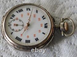 Montre gousset argent et or 18 k de smoking poids 61.3 G fonctionne TB +-1890 Montre gousset argent et or 18 k de smoking poids 61.3 G fonctionne TB +-1890