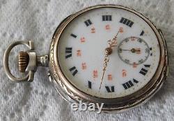 Montre gousset argent et or 18 k de smoking poids 61.3 G fonctionne TB +-1890 Montre gousset argent et or 18 k de smoking poids 61.3 G fonctionne TB +-1890