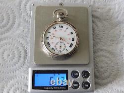 Montre gousset argent et or 18 k de smoking poids 61.3 G fonctionne TB +-1890 Montre gousset argent et or 18 k de smoking poids 61.3 G fonctionne TB +-1890