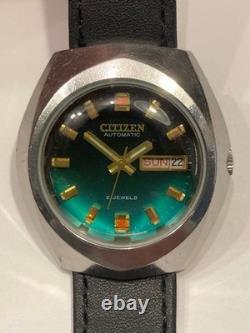 Montre homme CITIZEN vintage automatique cadran vert 38 mm fonctionne