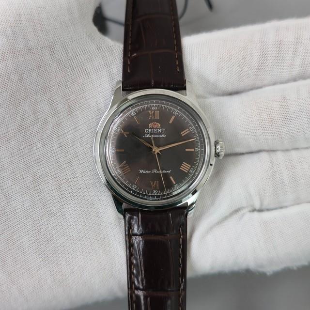Montre Homme Orient Bambino Ra-bb0004y Cadran Marron Automatique 38,4 Mm