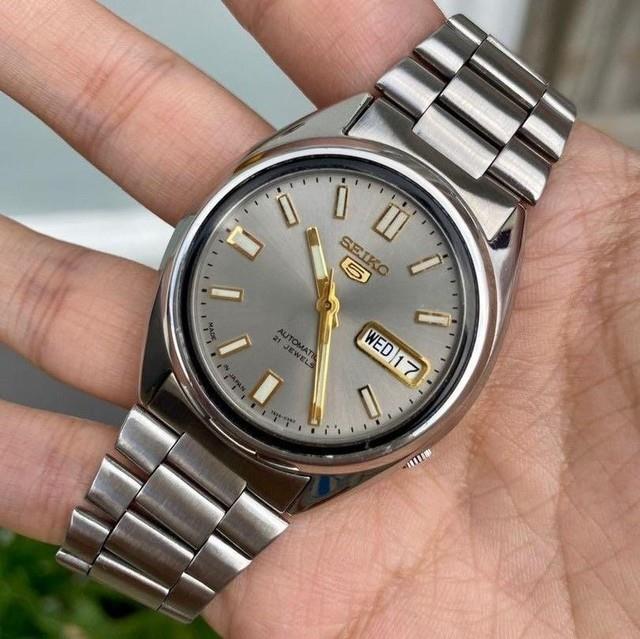 Montre Homme Seiko 5 Snxs75 Automatique Cadran Gris 37 Mm Acier Inoxydable Ne