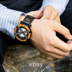 Montre homme automatique PrimalWatch squelette argenté, en bois snakewood Montre homme automatique PrimalWatch squelette argenté, en bois snakewood