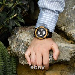 Montre homme automatique PrimalWatch squelette argenté, en bois snakewood Montre homme automatique PrimalWatch squelette argenté, en bois snakewood