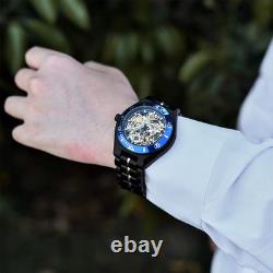 Montre homme automatique en bois PrimalWatch cadran squelette doré