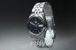 Montre homme vintage 2003 Seiko 5 7S26-01V0 Navy Day-Date automatique du JAPON