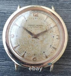 Montre homme vintage Ernest Borel automatique cadran patine Felsa 1560